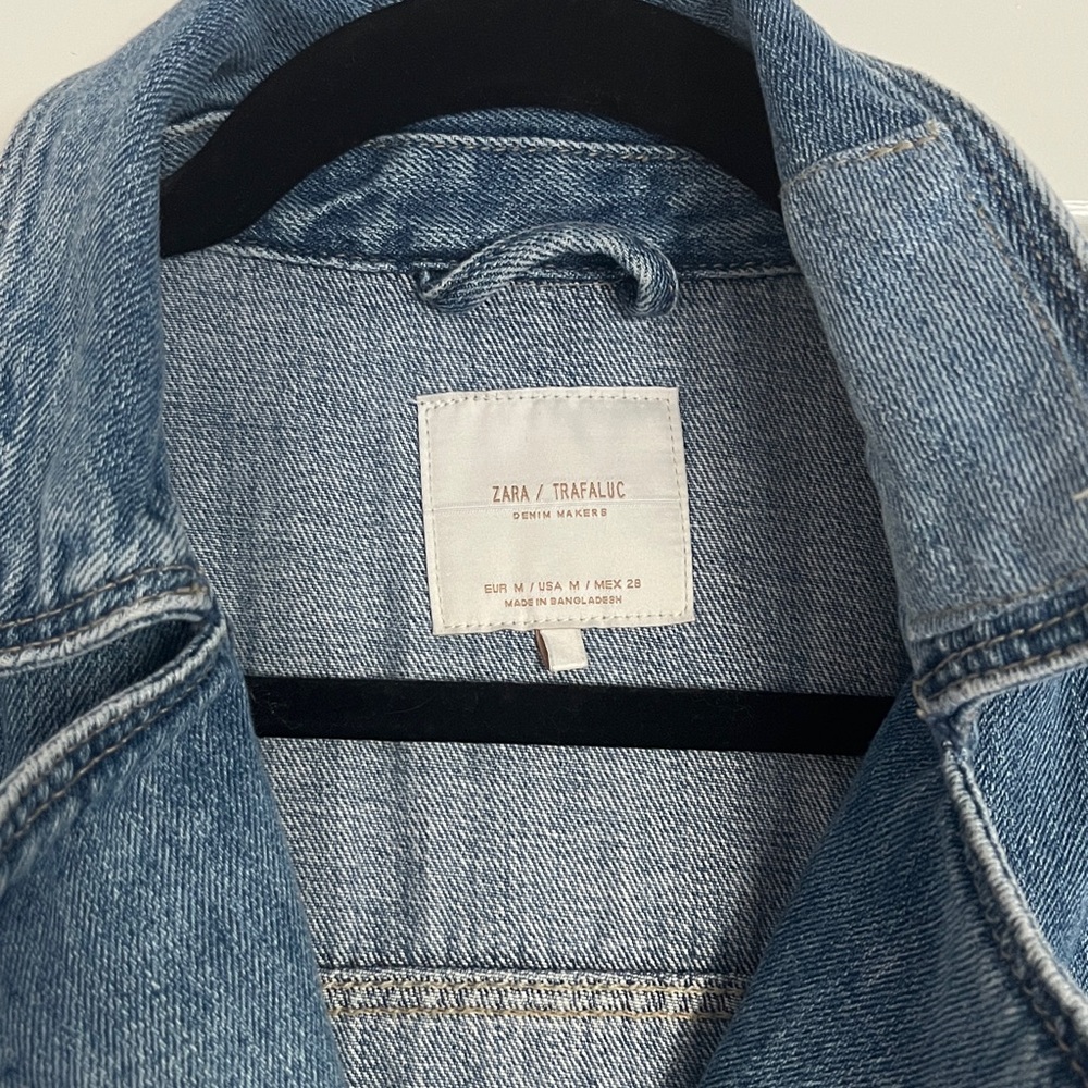 Zara Patchwork Denim Jean Jacket - image 3